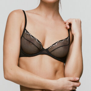 SARDA · CHAIKA · Tiefdekolletierter BH – Schwarz